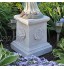 Design Toscano Rosette Anglaise Base de Socle Sculpturale pour Jardin Grand 33 cm polyrésine pierre antique