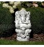 gartendekoparadies.de Grand Ganesh la Statue Divine de l'hindouisme Dieu en Pierre reconstituée résistant au Gel Gris