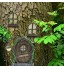 Geranium Marron Décoration pour Tronc D‘Arbre Statues De Jardin De Fées，Maison De Lutins Elfes Fées Déco De Jardin Féerique Porte Fenêtres