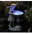 Jardin Figurines Solaire Jardin Statue Sculpture pour Cour Pelouse Patio Décor en Plein air LED Lumières Jardin Cadeau pour Terrasse Cour,