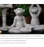 LONG-L Statue De Yoga De Singe-Figurine De Yoga Animale,Sculpture De Pot De Fleur De Yoga,Sculpture De Jardin Intérieur Extérieur pour Patio,Cour Ou Pelouse,C-Light Gray