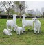 Ornements de jardin Décoration en plein air Ornements de jardin Simulation Figurine de mouton en plein air Statue en PRF étanche pour la pelouse de jardin Crafts paysagers Pour la terrasse pelouse la