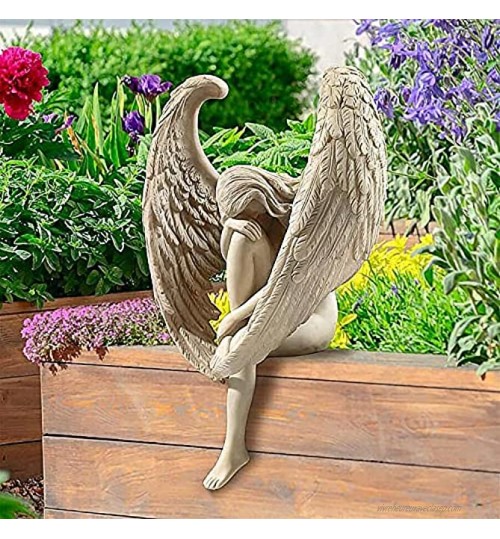 Sculpture d'art Ange Statue 3D Angel Art Sculpture Esthétique Art Sculpture Décorations De La Maison pour Salon Chambre Décoration  Ornement De Jardin en Résine pour Aménagement Paysager Cour
