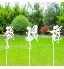 Sungmor Lot de 3 tiges de fée décoratives en métal pour décoration de jardin Pour intérieur et extérieur Pour terrasse balcon pelouse paysage Blanc vintage Hauteur : 72 cm
