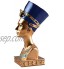 Tongdejing Maison Ornement Figurine Peint à la Main Cadeau fête Sculpture Vintage résine Artisanat Bureau Miniature Antique égyptien Pharaon Bureau Statue décoration