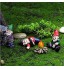 YGMXZL 4 PCS Nains de Jardin Miniatures,Nain de Jardin Humour Statue,Ornements de Jardin Nains en résine,Décoration de Jardin,Artisanat,Accessoires pour Le Jardin féérique Miniature