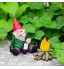 YGMXZL 4 PCS Nains de Jardin Miniatures,Nain de Jardin Humour Statue,Ornements de Jardin Nains en résine,Décoration de Jardin,Artisanat,Accessoires pour Le Jardin féérique Miniature