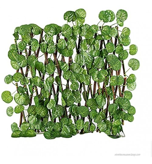 Clôture de lierre artificiel Clôture en fausses feuilles Écran extensible pour toile de fond de jardin cour décoration de la maison