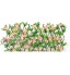 Clôture télescopique en bois artificielle clôture télescopique avec ceinture de fleurs garde-feuilles barrière de confidentialité clôture artificielle décoration de jardin