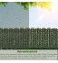 Haie Artificielle Brise Vue Feuillage Décoration de jardin Écran de confidentialité Clôture de panneau Haies Panneaux de haie de feuilles Haie en bois Rouleau de criblage de clôture en treillis r