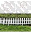 Lot de 4 clôtures à lattes en plastique blanc Pour pelouse parterres de fleurs Clôture décorative de paysage panneaux de paysage simples et faciles à installer blanc