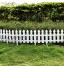 Lot de 4 clôtures à lattes en plastique blanc Pour pelouse parterres de fleurs Clôture décorative de paysage panneaux de paysage simples et faciles à installer blanc