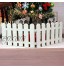 Lot de 4 piquets de clôture en plastique blanc pour sapin de Noël décoration de fête de mariage décoration de maison jardin miniature un lot mesure 2,5 m au total