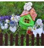 PUMYPOREITY Lot de 2 clôtures de jardin miniatures en bois Pour bonsaï Pour jardin féérique Décoration blanc marron 5 x 100 cm