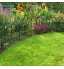 SDFR Lot de 4 panneaux de clôture de jardin décoratifs Clôture pliable Résistant à la rouille Pour terrasse parterre de fleurs Barrière pour extérieur En vinyle 57 x 31 cm