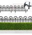 TARTIERY Lot de 5 éléments de clôture de jardin décoratifs en fer forgé Pour patio parterre de fleurs Panneau décoratif Bordure de jardin
