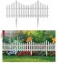 Tuimiyisou Clôture de piquetage de Jardin frontière frontière frisage Plastique clôture Plastique clôture Amovible décoration pour la pelouse Blanche 4pcs