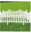 Tuimiyisou Clôture de piquetage de Jardin frontière frontière frisage Plastique clôture Plastique clôture Amovible décoration pour la pelouse Blanche 4pcs