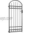 vidaXL Portail de Clôture avec Dessus Arqué Porte de Clôture Portillon de Jardin Porte de Jardin Portillon de Patio Extérieur 89x200 cm Noir
