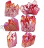 Mookaitedecor – Pierre décorative enduite de titane – Pierre précieuse naturelle – Cristal de roche Pierres décoratives rouge