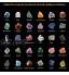XQK 30 pièces en Cristal Naturel Ensemble de minerai de Pierres précieuses Kit de Collection de Pierres précieuses décoration d'agate émeraude Brute pour Cadeaux enseignement