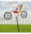 Eteslot Spinner Bicyclette Métal Vent Spinner Vélo Frogs Bunnies Mantis Cat Spinner Sculptures de Décoration de Pelouse de Jardin Extérieur