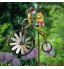 HJKK Sculptures De Vent De Bicyclette Vintage en Métal Spinner Moulin À Vent De Grenouilles Girouette De Jardin Exterieur Chat,pour Jardin Décoration De Jardin D'extérieurChat et Souris