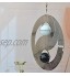 huayunxuan Mobile en Acier Inoxydable Carillon Suspendu Yin Yang avec Boule de Cristal Ø 30mm pour Jardin Maison Extérieur Intérieur