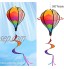 Mobile à vent coloré à suspendre en forme de montgolfière jouet tourbillonnant arc-en-ciel