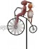 Mobile à vent vintage en métal pour vélo motif lapin sur vélo décoration de jardin attrape-vent pour extérieur cour patio pelouse jardin lapin