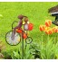 Mobile à vent vintage en métal pour vélo motif lapin sur vélo décoration de jardin attrape-vent pour extérieur cour patio pelouse jardin lapin