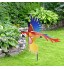Moulin À Vent De Jardin Oiseaux ​avec Ailes Tournantes Girouette Animale Spinner À Vent 3D Décoration pour Pelouse