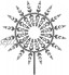 Moulin à vent en métal unique et magique sculpture cinétique 3D à énergie éolienne peut s'épanouir et se fermer mobile à vent cinétique en métal avec piquet de jardin en métal Blanc-37,8 cm