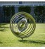 RM E-Commerce Mobile à vent en métal décoration de jardin sculpture cinétique jeu de vent extérieur boule diamètre 70cm