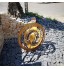 RM E-Commerce Mobile à vent en métal décoration de jardin sculpture cinétique jeu de vent extérieur boule diamètre 70cm