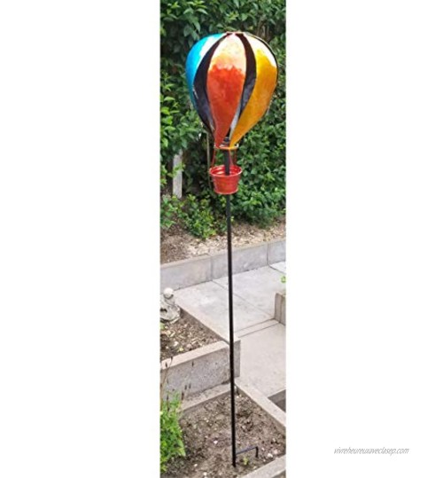 SK Style Piquet de Jardin décoratif Qui Tourne au Vent Conception Mobile de montgolfière