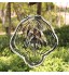 Spinners à Vent Suspendus Décorations en métal d'extérieur décoration de Jardin d'intérieur et d'extérieur Ornements d'artisanat d'une Valeur de Cadeau Sculpture de Vent d'ange en Argent 3D