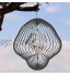 Spinners à Vent Suspendus Décorations en métal d'extérieur décoration de Jardin d'intérieur et d'extérieur Ornements d'artisanat d'une Valeur de Cadeau Sculpture de Vent d'ange en Argent 3D