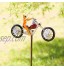 UTDKLPBXAQ Mobile à vent en métal au design unique vintage pour moto durable motif chat sculpture animal décoration de vélo pour jardin cour pelouse