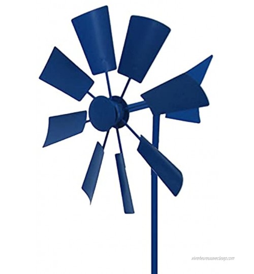 Yajun Moulin à Vent Rétro Spinner Piquet de Jardin Capteur de Vent Décor Extérieur Ornement en Métal Fait à la Main Windmill pour la Maison Pelouse Cour Terrasse