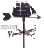 Alnicov Banderole en métal banderole en acier inoxydable pour bateau à voile pour décoration extérieure de jardin en fer pour extérieur