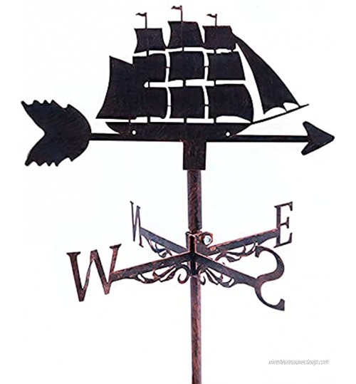 Alnicov Banderole en métal banderole en acier inoxydable pour bateau à voile pour décoration extérieure de jardin en fer pour extérieur