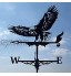 Alnicov Girouette vintage en métal Motif animal Noir Indicateur de direction du vent Pour jardin toit paddock Décoration d'aigle