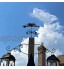 Girouette avec indicateur de direction du vent de jardin de girouette montée sur le toit girouette en métal pour voiture rétro girouette créative pour cadeau de décoration de jardin de fer