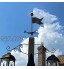 Girouettes Drapeau girouette en métal avec support de toit girouette indicateur de direction du vent girouette en acier inoxydable décoration en forme de drapeau volant soufflé pour la ferme en