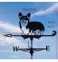 JHWSX Forme de Motif Animal de Girouette Forme de Chien et de Poule de Girouette Rétro Creuse Design Sculpté Indicateur de Direction du Vent Carillon de Vent Décoration en Métal Color : Dog2