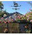 MagiDeal Girouette de Jardin Exterieur Girouette de Vent en Acier Inoxydable avec Support de Motif Chien Mignon pour Indiquer Vent pour Jardin