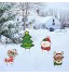 ALINILA Christmas Yard Sign Stakes Pelouse Signe de Cour Merry,Panneau Routier Bonhomme de Neige père Noël Arbre de Noël,Décorations en Plein Air Sign-2