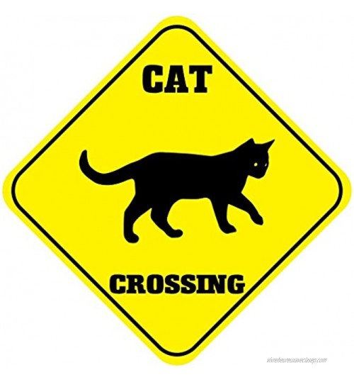 CAT Crossing Funny Métal Aluminium fantaisie Sign