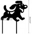 Dog Yard Garden Pieu de Jardin décoratif Acrylique Poulet Yard Signe Creux Outoster Animal Pieu Coq Art Décoration pour Yar Forme Animale Décoration Tige Pelouse pour Amoureux des Chiens